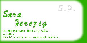 sara herczig business card