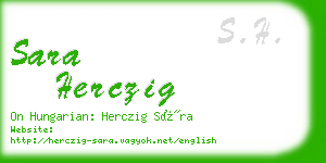 sara herczig business card